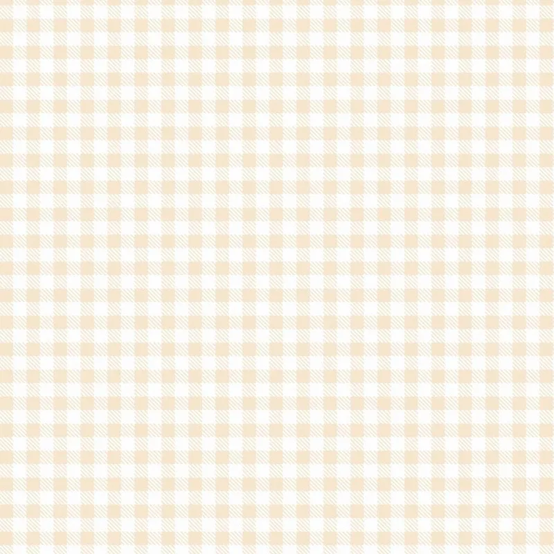 Papel De Parede Adesivo Xadrez Amarelo Palha Quarto Bebê 6m