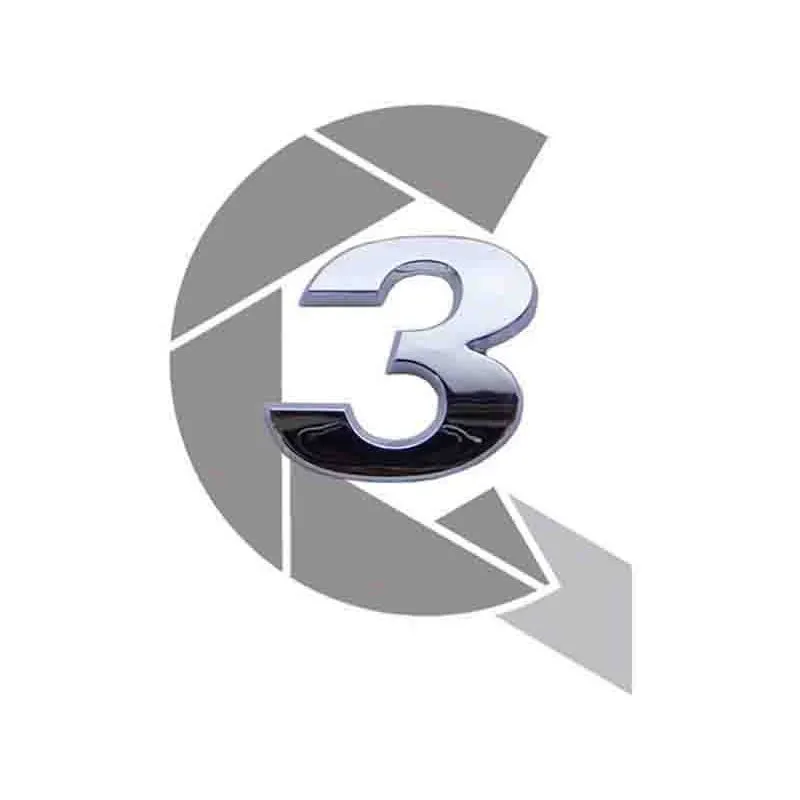 Emblema Numerico Vw Constellation - Numero 3 Cromado