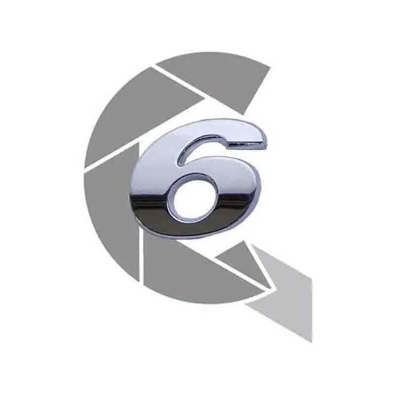 Emblema Numerico Vw Constellation - Numero 6 Cromado