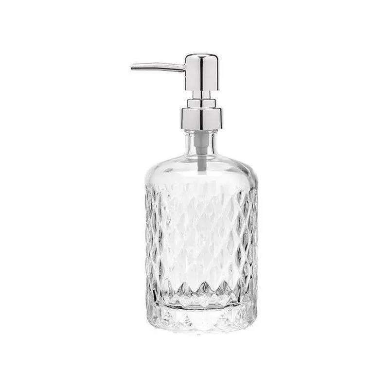 Porta Sabonete Liquido Vidro Banheiro 420ml-hauskraft