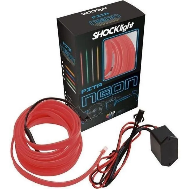 Fita Neon Led Original Shocklight Resistente 5Metro Vermelha
