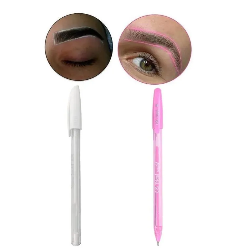 Caneta Em Gel Marcação Design De Sobrancelha Rosa Micropig