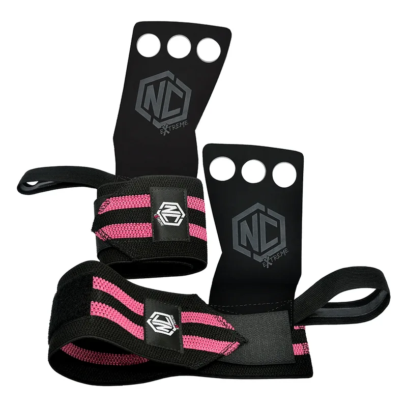 Grip Panther Claw C/ Munhequeira - Preto E Rosa P
