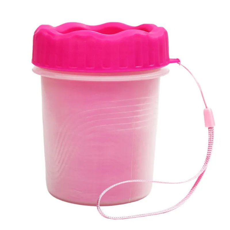 Lava Patas Rosa Copo Limpador De Patinhas De Cães E Gatos