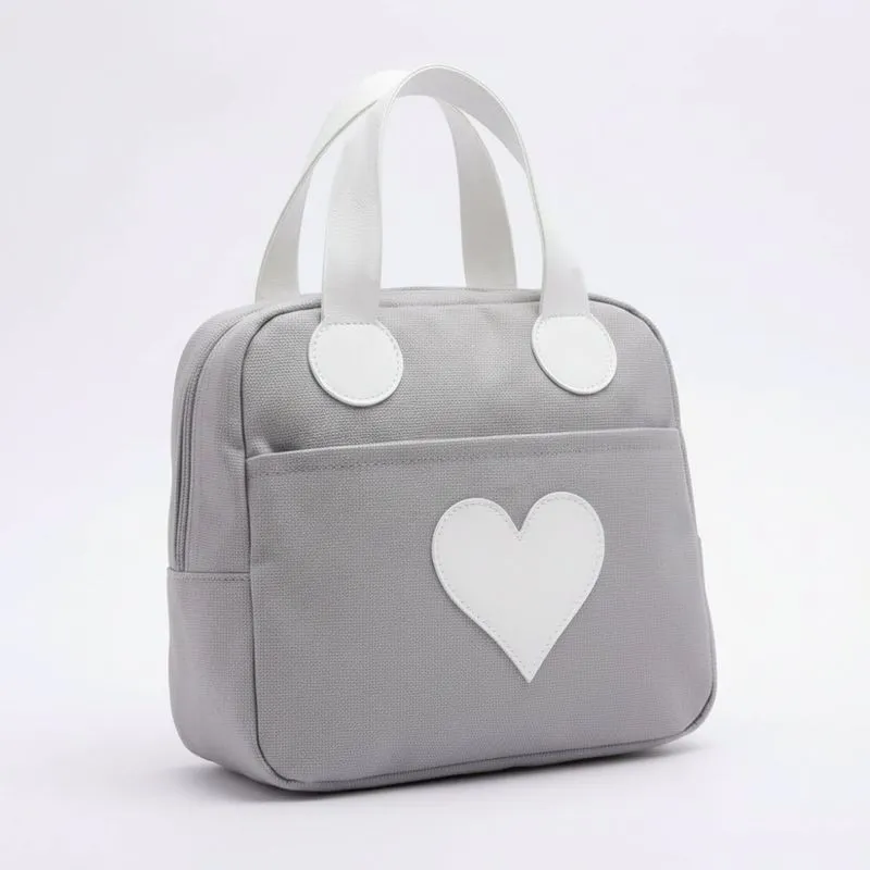Bolsa Térmica Coração Cinza 5,4L Domni