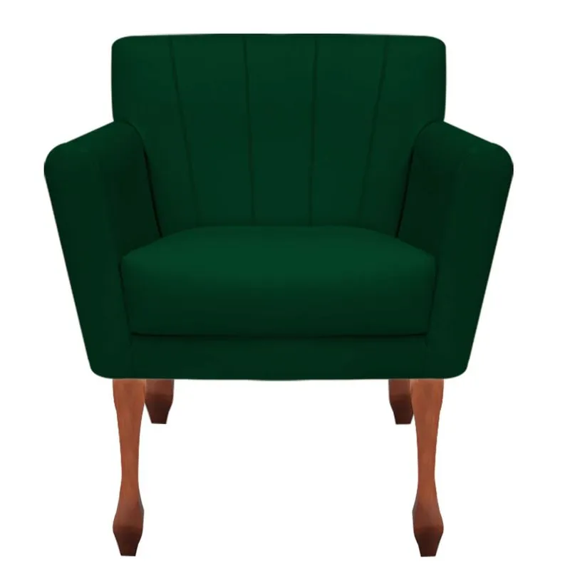 Poltrona Cadeira Resistente Reforçada Confortável Para Salas Espera Clinicas Recepção Iza Retro
