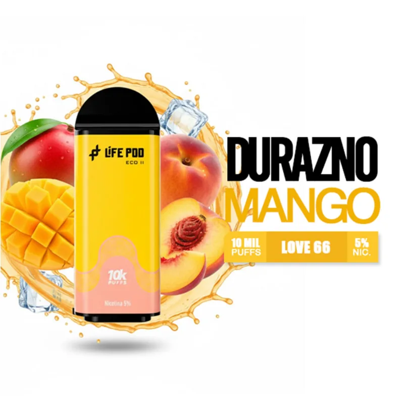 Cartucho Peach Mango - Life Pod 10k Puffs