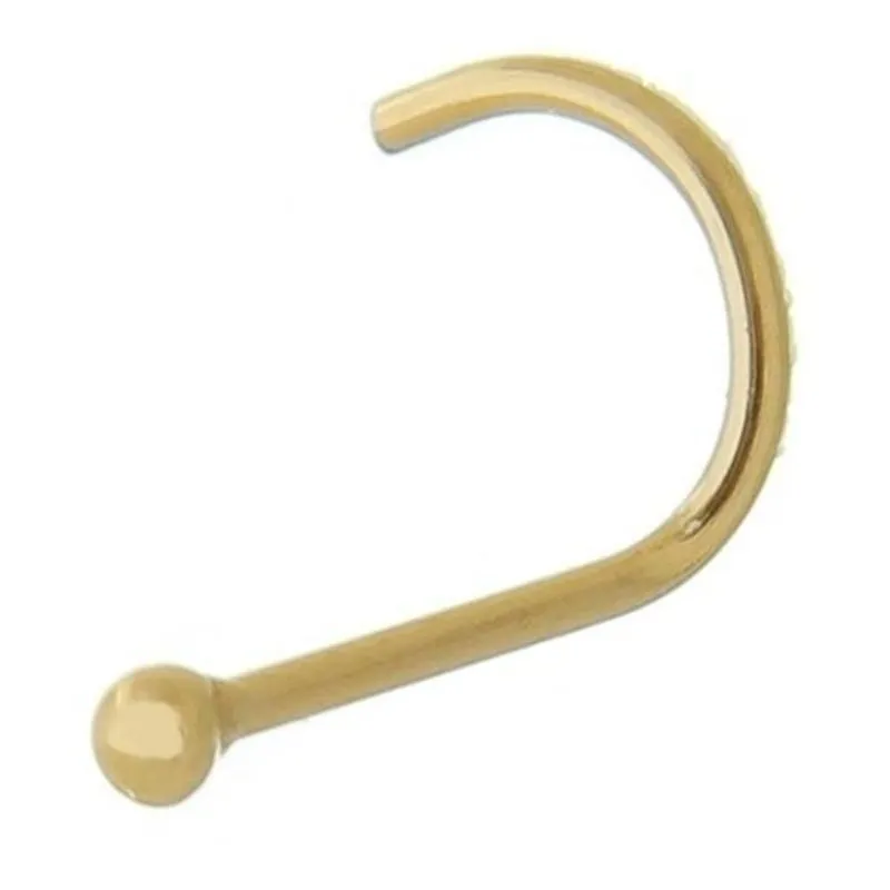 Piercing De Ouro 18k Nostril Bolinha De Nariz Ponto De Ouro