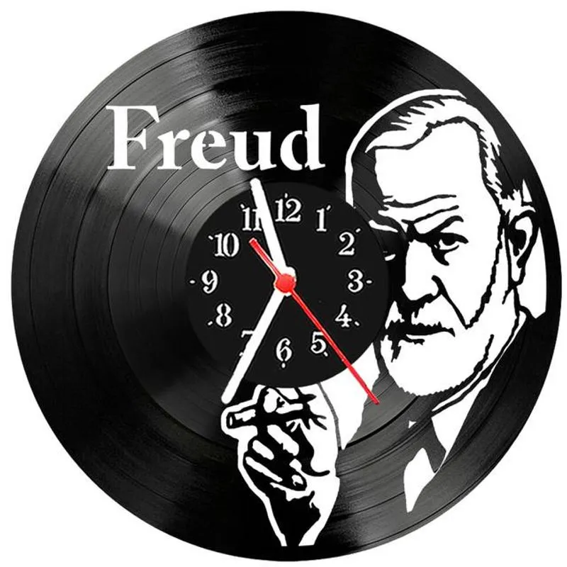 Relógio Parede Vinil Lp Ou Mdf Sigmund Freud 1