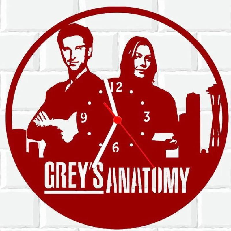Relógio Parede Vinil Lp Ou Mdf Greys Anatomy Serie