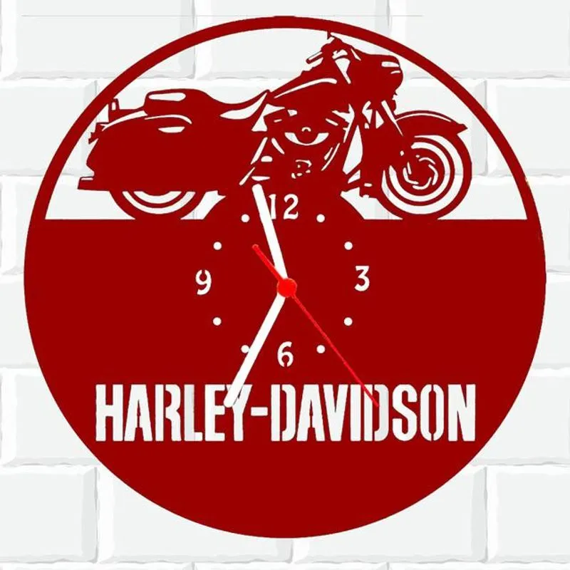 Relógio Parede Vinil Lp Ou Mdf Harley Davidson Moto 2