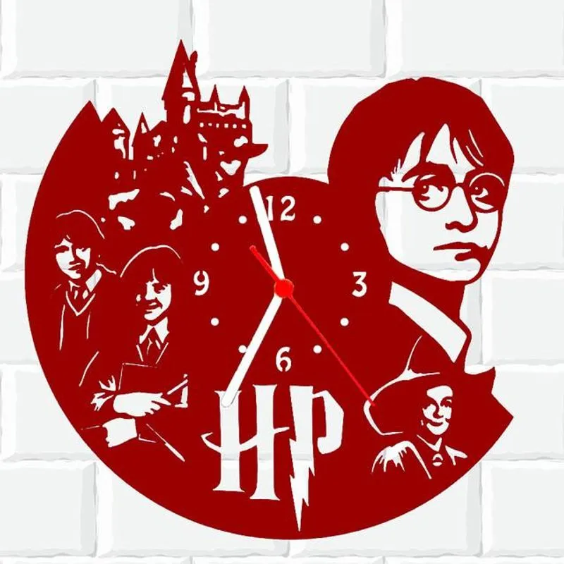 Relógio Parede Vinil Lp Ou Mdf Harry Potter 1
