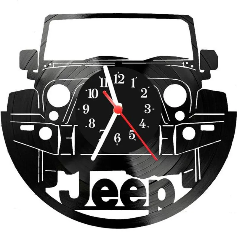 Relógio Parede Vinil Lp Ou Mdf Jeep Carro 1