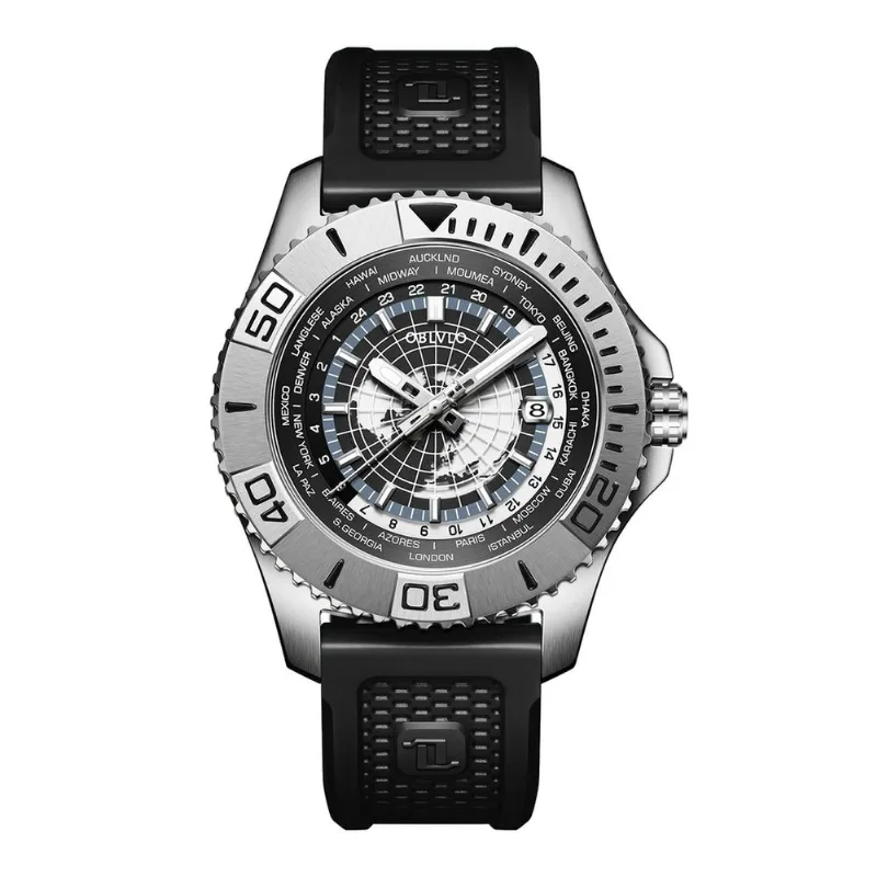 Relógio Masculino Reef Tiger Obl-bm À Prova D'água Prata