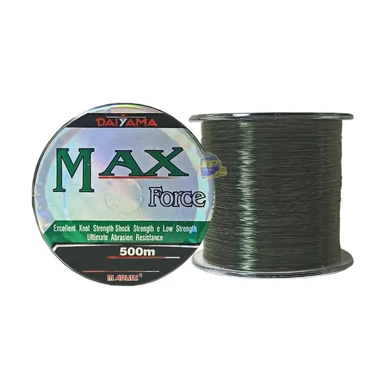 Linha De Pesca Monofilamento Maruri Max Force Verde Musgo 1.5 0.21mm 10 Lb 500m