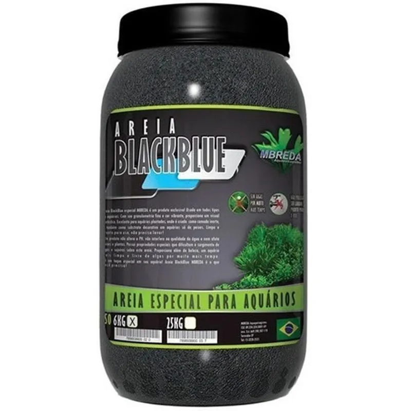 Substrato Areia Preta Blackblue Mbreda 6kg