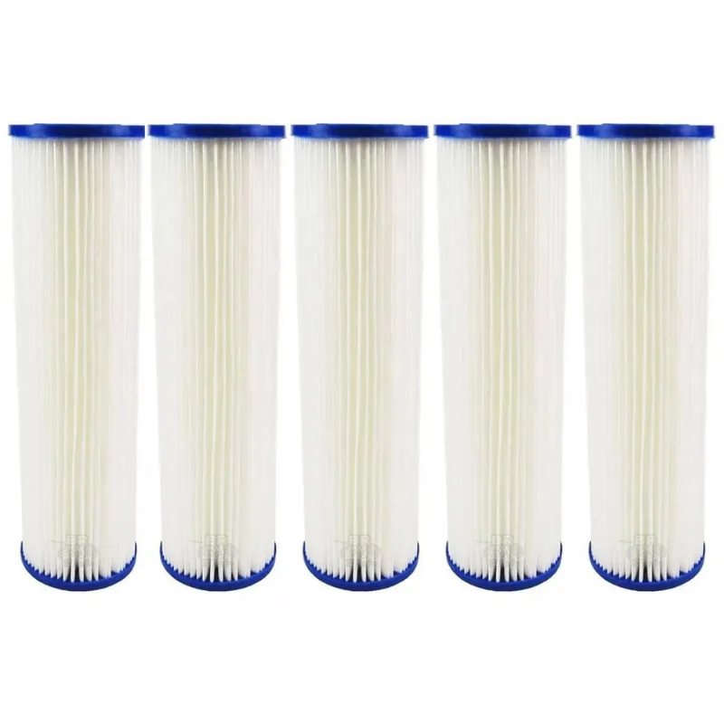 5 Unidades Elemento Filtrante Plissado 10 X 2 1/2 50 Micras