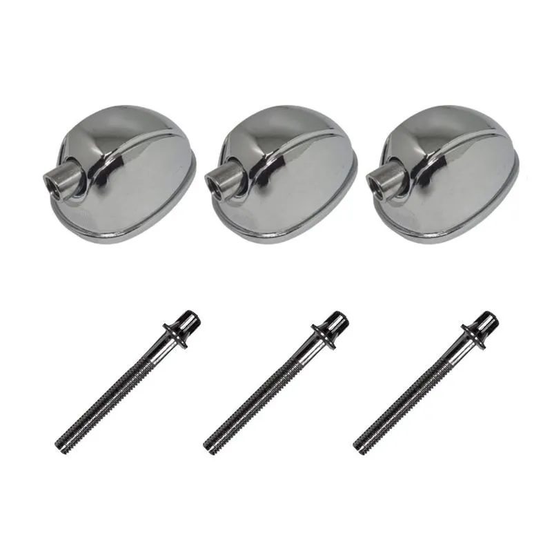 Kit 3 Canoas Tom Caixa Cromo 19.05 + 3 Parafusos 51 X 6mm M6