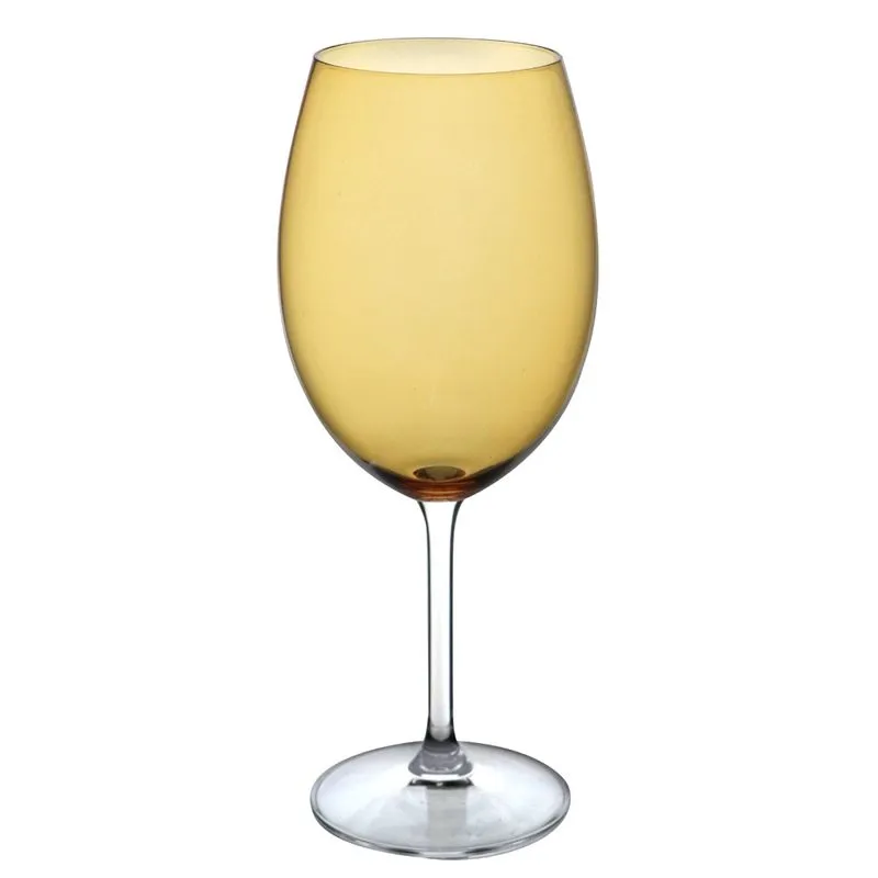 Taca Para Agua Gastro Em Cristal Ecologico 580ml A23cm Cor Ambar - Full Fit
