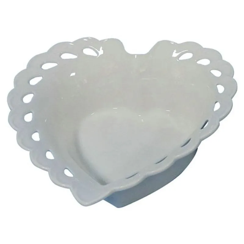 Jogo De 2 Bowls Coracao Em Porcelana L14,6Xp14Xa5Cm