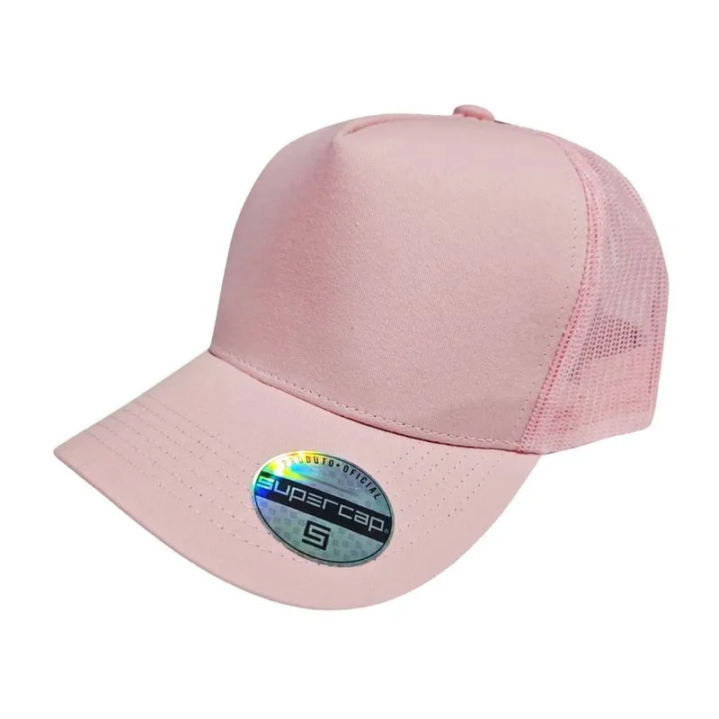 Boné Aba Curva Trucker Frente Americana Sarja Supercap 26426