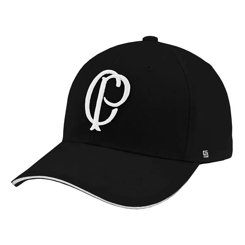 Boné de Aba Curva Oficial do Corinthians Supercap Preto 37841 UNICO