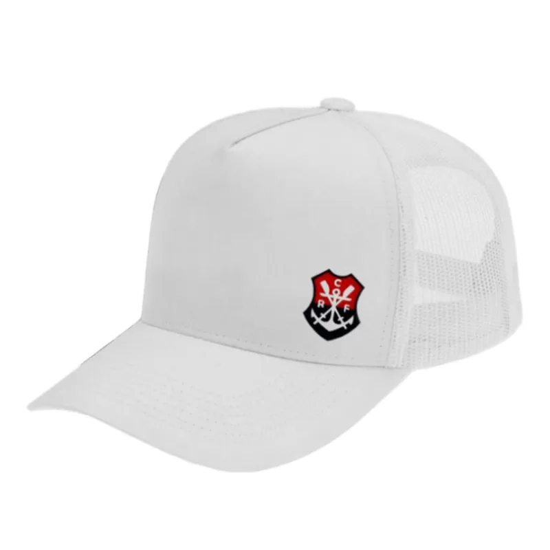 Boné Flamengo Aba Curva Silk Frontal Remo Branco Super Cap UN