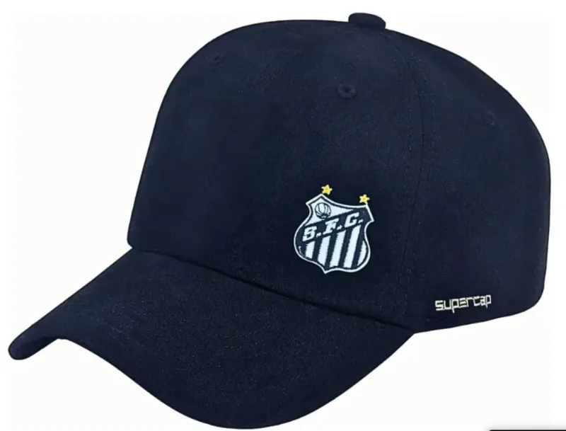 BONE SANTOS BORDADO FRENTE PRETO U