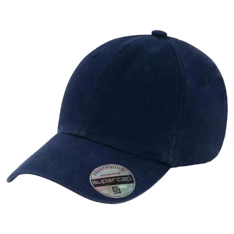 Boné Aba Curva Dad Hat 6 Gomos Microfibra Supercap 38536 Azu