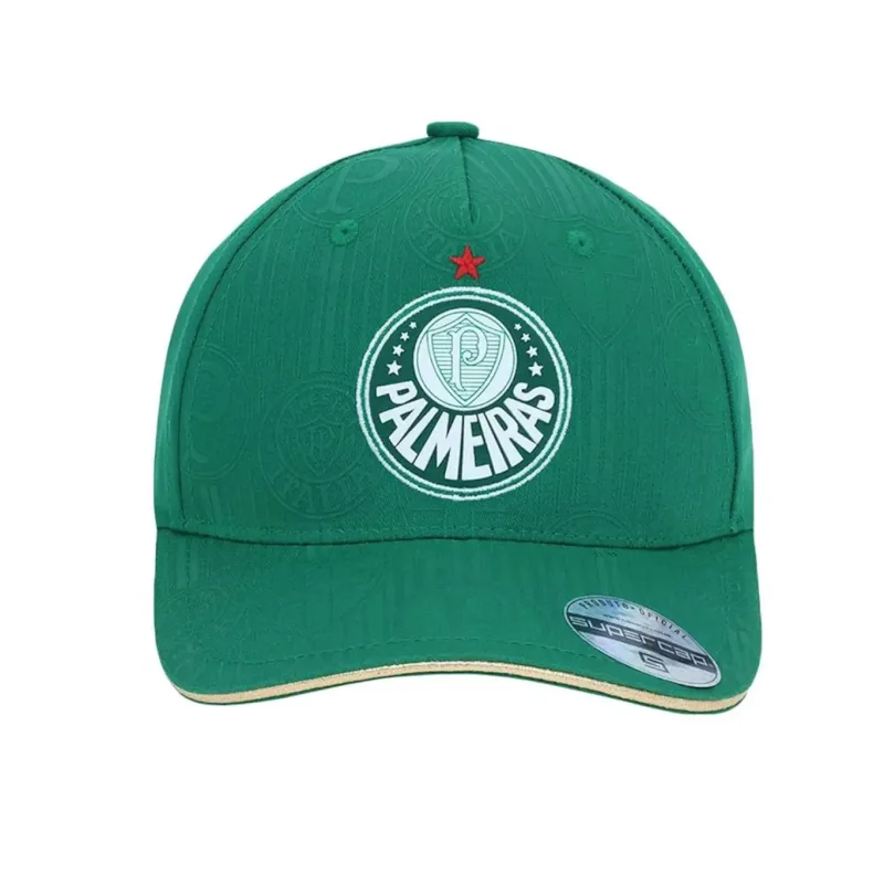 BONE PALMEIRAS 110 ANOS U VERDE MEDIO C/ DOURADO