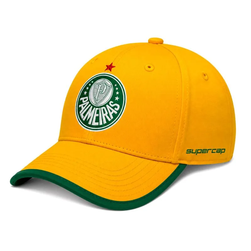 Boné de Aba Curva Oficial do Palmeiras Supercap Amarelo 41935 UNICO