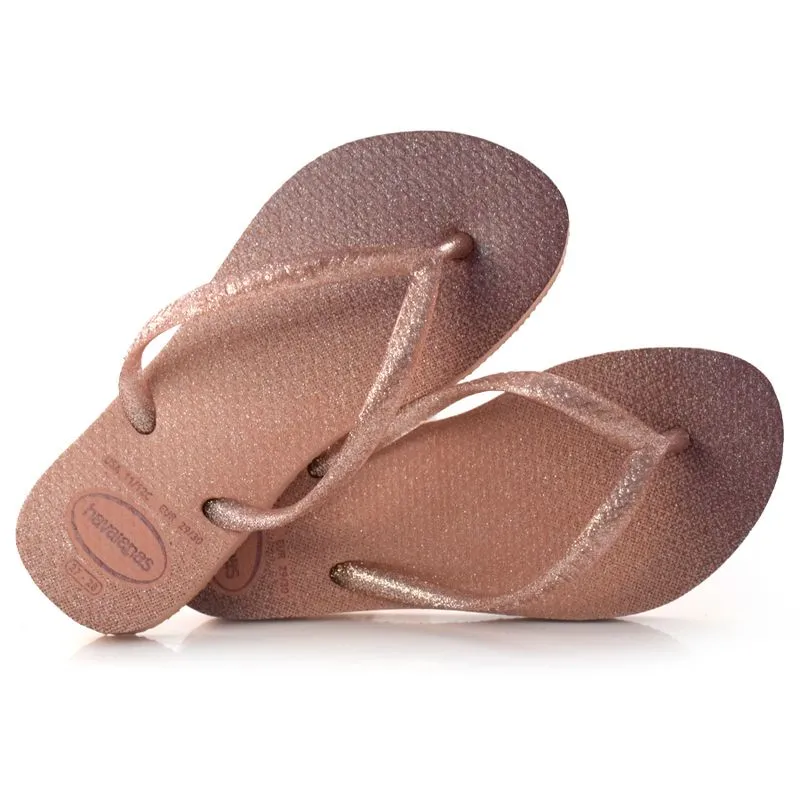 Chinelo Havaianas Kids Slim Gloss Rosa 4145617 25/26