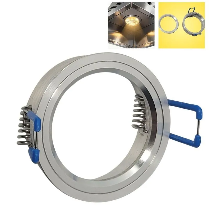 Spot de Embutir Churrasqueira MR16 Aço Escovado Resistente ao Calor Alumínio Inox Decorshop Spot de Embutir MR16 Churrasqueira Aço Escovado Resistente Inox Decorshop