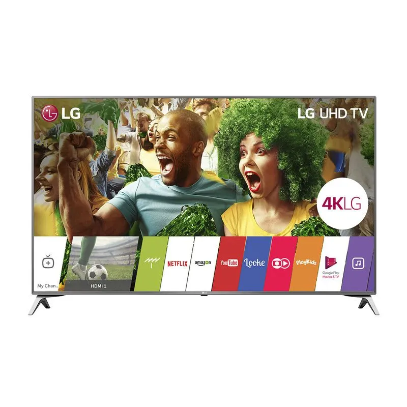 Smart TV LED 49" LG 49UJ6525 Ultra HD 4K 4 HDMI 2 USB Prata com Conversor Digital Integrado