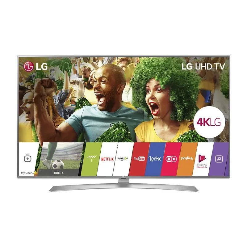 Smart TV LED 55" LG 55UJ6545 Ultra HD 4K 4 HDMI 2 USB Prata com Conversor Digital Integrado
