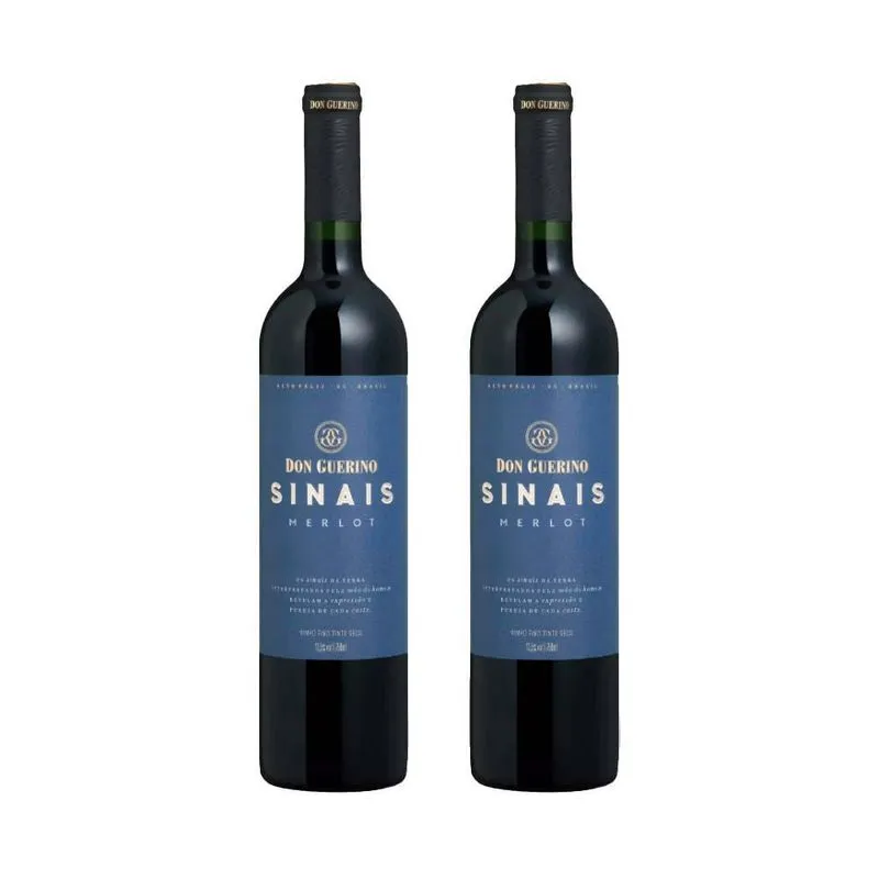 Kit 2 Vinhos Brasileiro Don Guerino Sinais Merlot 750ml