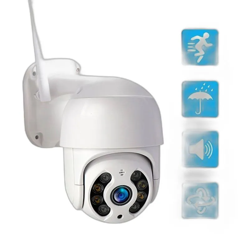 Câmera Ip Externa À Prova D'água Wi-fi Full Hd