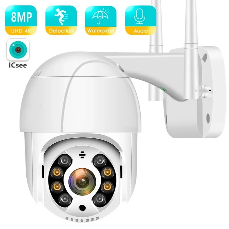 Câm. ip Wi-Fi Speed Dome - icsee - Infravermelho - Cartão sd