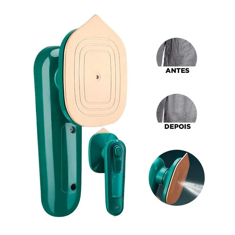 Mini Ferro Elétrico Compacto À Vapor - Fio Bivolt