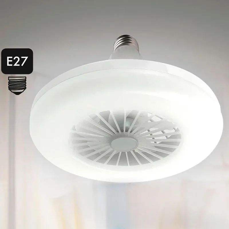 Lâmpada Ventilador De Teto Led Frescor E Luz Com Controle