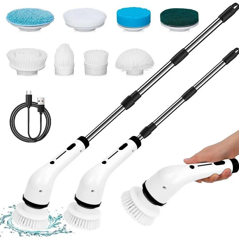 Esfregão Elétrico Recarregável Giratório Multiuso Limpeza
