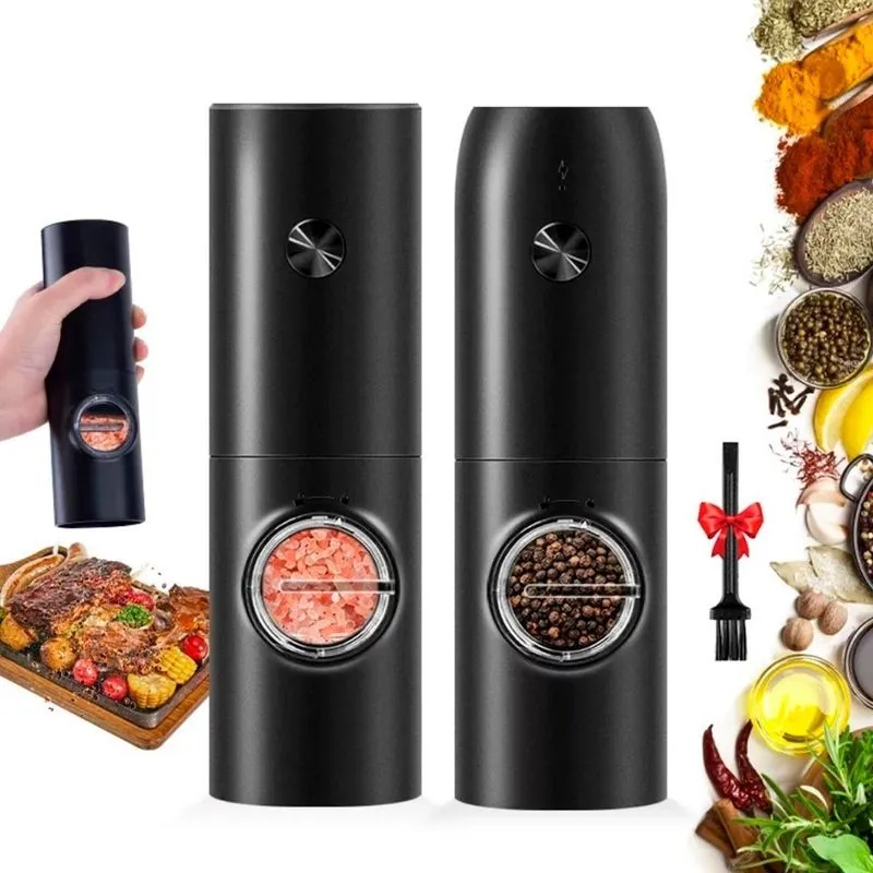Moedor Elétrico Portátil Grãos Café E Pimenta Ajustável