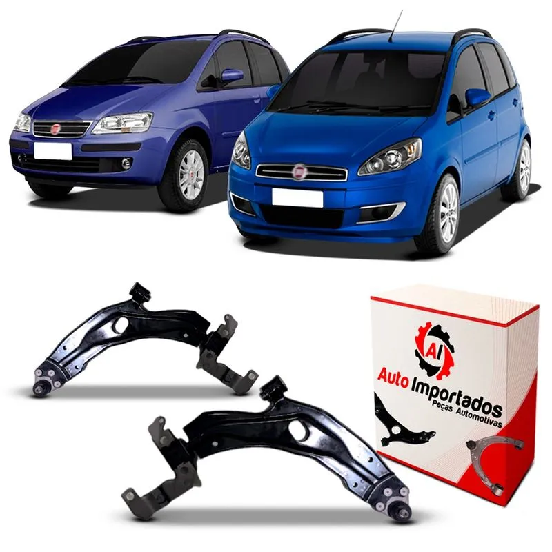 Par Bandeja Balança Inferior Suspensão Dianteira Fiat Idea 2005 2006 2007 2008 2009 2010 2011 2012 2013 2014 2015 2016