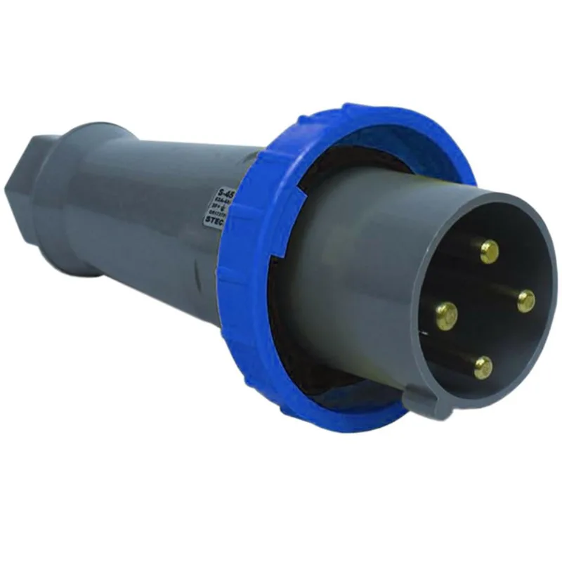Plugue 3P + T 63A 200/250V 9H Azul - S-4579 - steck - STECK
