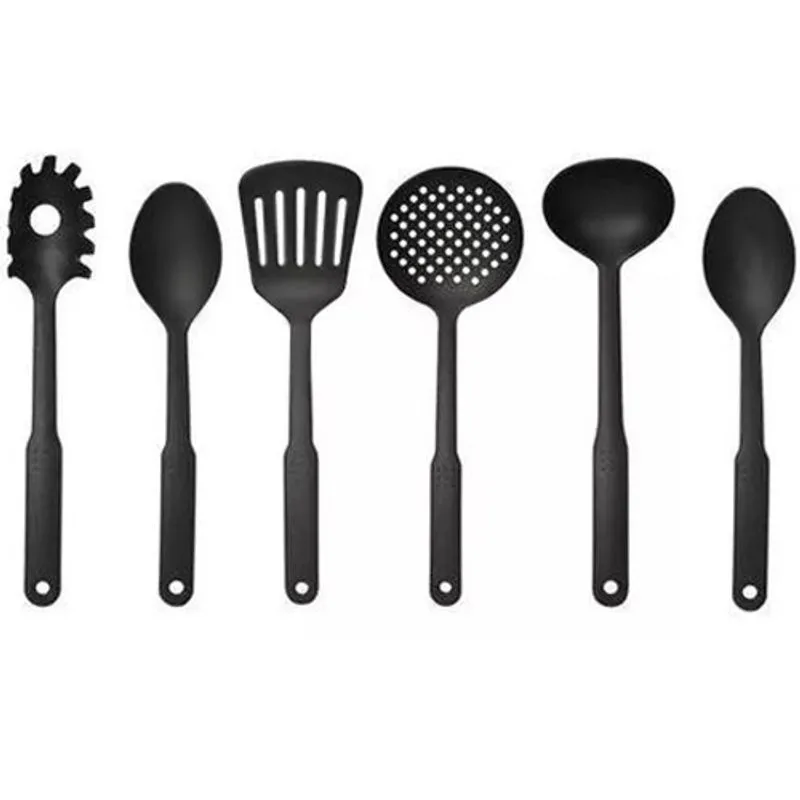6 Utensílios Plásticos Cozinha Concha Pegador Escumadeira