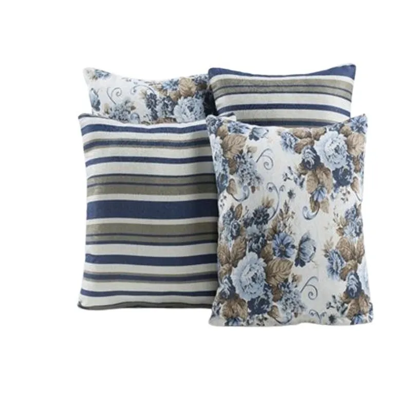 Kit 4 Almofadas Decorativas Cheias Com Zíper Ref-14