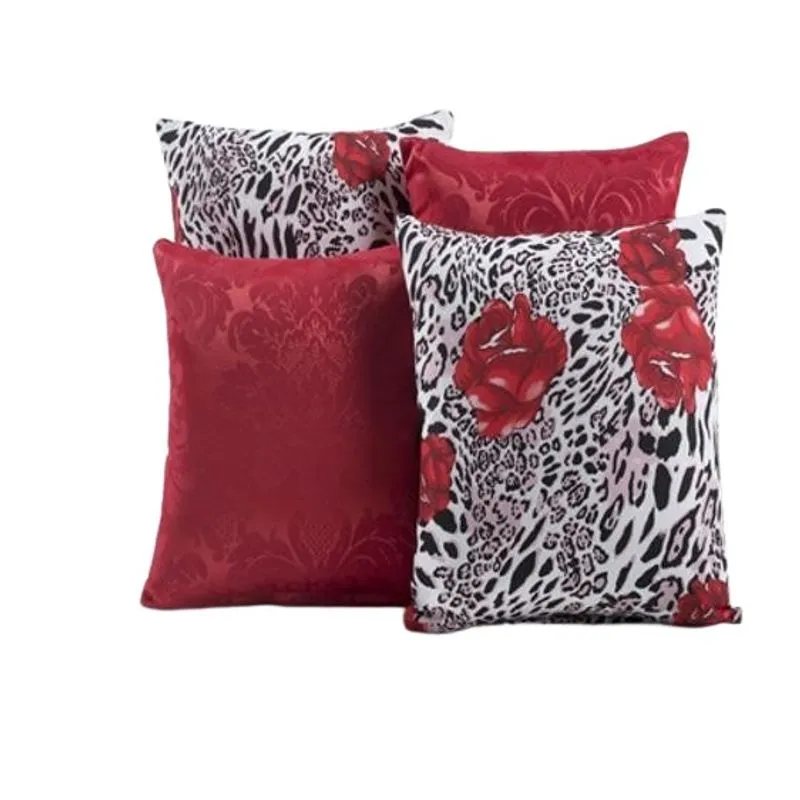 Almofadas Decorativas Cheias Com Zíper Ref-24 4 Peças