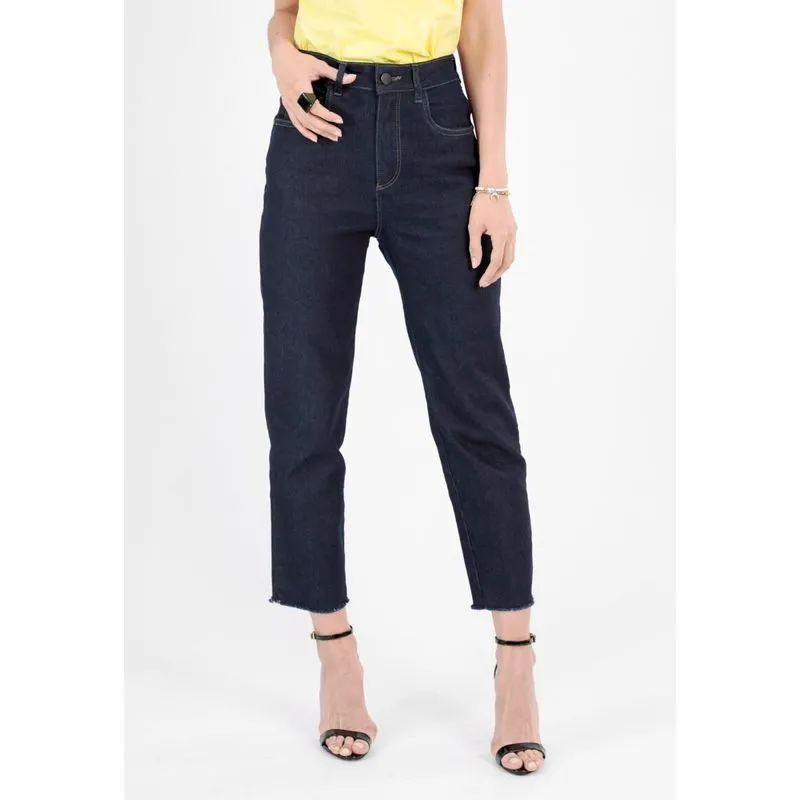 CALÇA JEANS MOM AMACIADA 5 BOLSOS