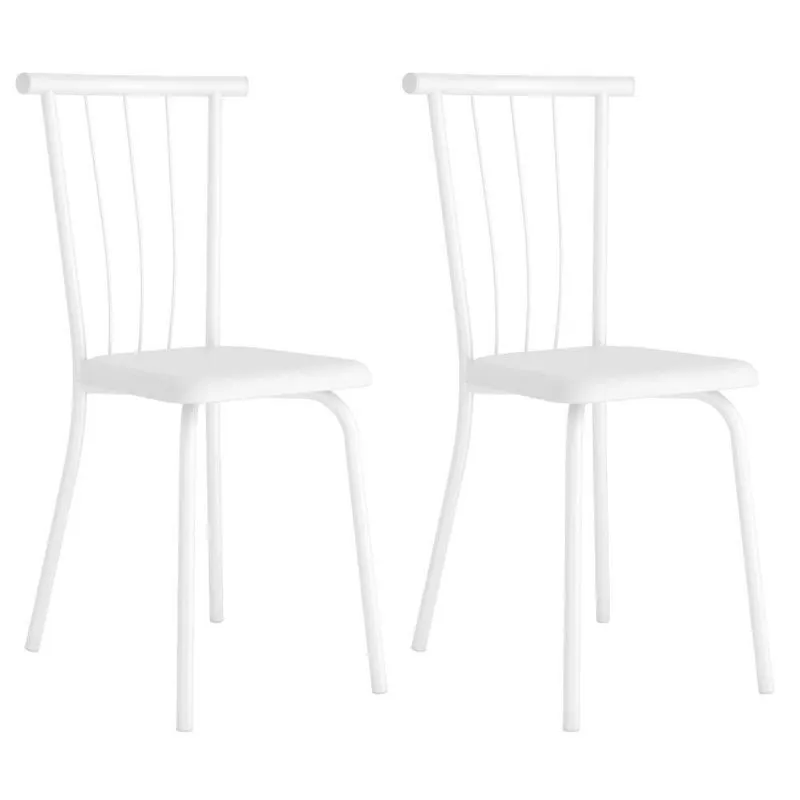 Conjunto 2 Cadeiras De Jantar 154 Carraro Branco
