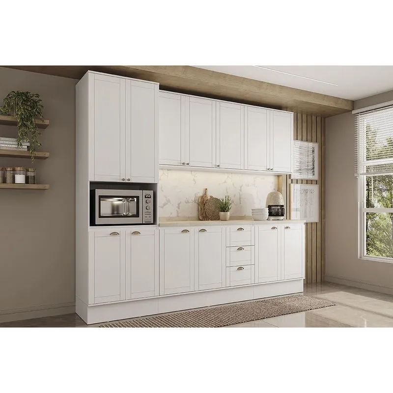 Cozinha Completa 5 Peças Bella C5P121 Branco Carraro